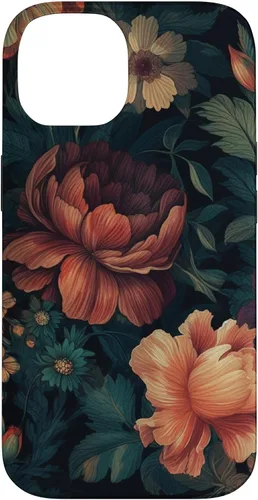 Miniatura 4 de Vintage Dark Flower Pattern Moody Floral Case for iPhone 17