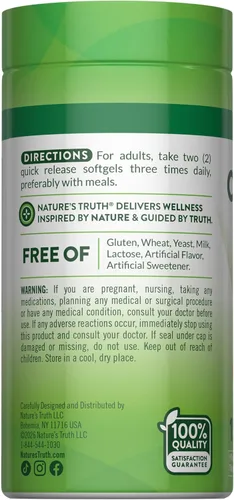 Miniatura 7 de Nature's Truth Pastillas de arándano con vitamina C 150 cápsulas blandas Apoyo a la salud del tracto urinario Suplemento sin OMG y sin gluten