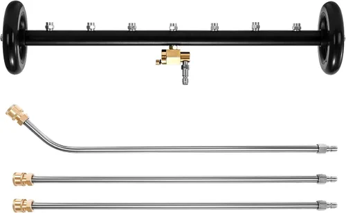 Miniatura 8 de Tool Daily - Accesorio para lavadora a presión de chasis de 16 pulgadas, limpiador de chasis de doble función con cañón de espuma de 1 litro, escoba