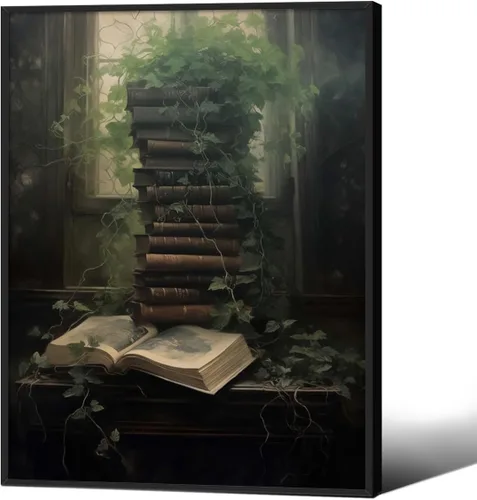 Miniatura 20 de Póster de libro gótico de academia oscura vintage de mediados de siglo, arte de pared de lienzo victoriano de estilo bohemio, impresiones estéticas