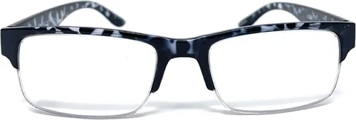 Miniatura 8 de The Boston - Lentes de lectura de media llanta, unisex, semiraras, cuadrados, con marco TR-90 + 3.00 negro