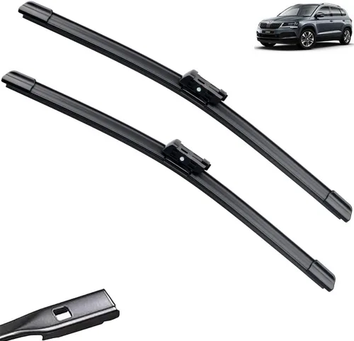 Escobilla de limpiaparabrisas compatible con Skoda Karoq NU7 SE 2017 2018 2019 2020 2021 2022 2023 limpiaparabrisas delantero y trasero para ventana