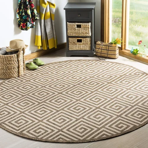 Miniatura 20 de SAFAVIEH Linden Collection - Alfombra lavable para exteriores, alfombra de pasillo de 2.2 x 8 pies, color rojo y crema, no desprende pelusa y fácil
