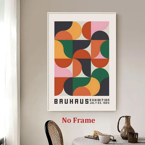 Miniatura 3 de Haruhiart Bauhaus - Póster de la exposición 1923, colorido arte de pared moderno de mediados de siglo, arte geométrico, imagen colorida moderna
