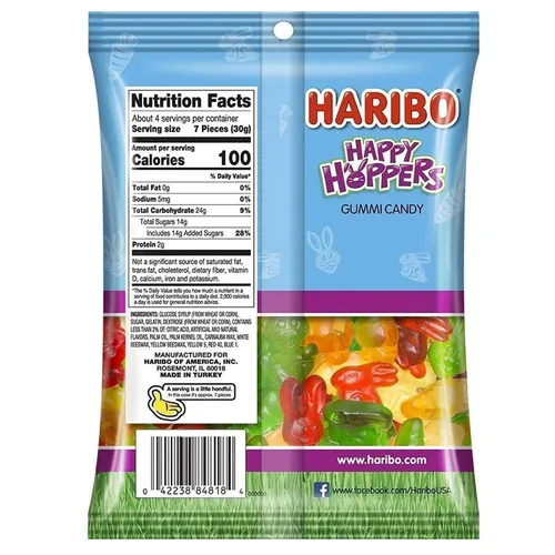 Miniatura 2 de Haribo Happy Hoppers Gummi Candy 4 oz (paquete de 2)