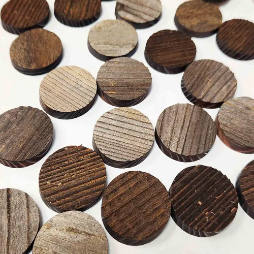 Rockin' Wood Círculos de madera reciclada rústica para manualidades y proyectos, uso para manualidades y arte en madera, fabricados en los Estados