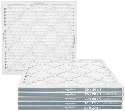 Amazon Basics Paquete de 6 filtros de aire de 20 x 20 x 1 para horno de CA MERV 11 (tamaño real: 19.75 x 19.75 x .75 pulgadas)