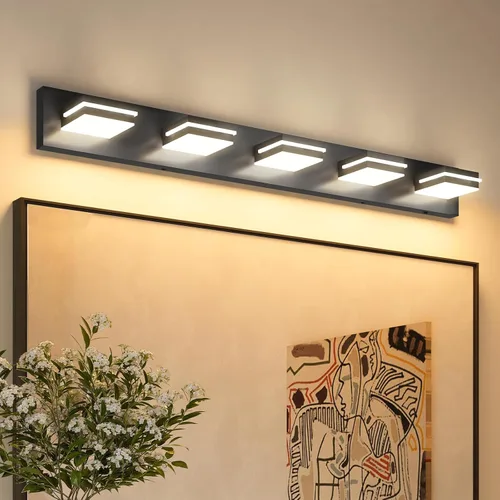 Miniatura 13 de VOLISUN 5CCT Lámparas de Baño sobre Espejo, Regulables, Cabezal Giratorio 360°, 24 pulgadas, 3 Lámparas de Tocador de Baño, Luces LED de Tocador