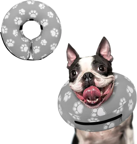Miniatura 27 de Supet Cono Inflable para Perro para Perros Grandes, Medianos y Pequeños, Collar de Cono Suave para Perros y Gatos, Collar EC para Cuello de Perro