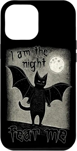 Miniatura 6 de Funda para iPhone 15 I Am The Night Fear Me Cute Black Cat Bat Punk Goth Grunge