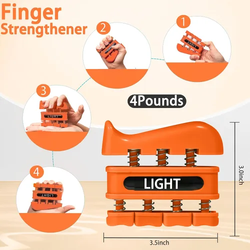 Miniatura 5 de DICYWUDI Entrenador de fuerza de agarre, entrenador de fuerza de dedos para entrenamiento de fuerza de agarre para dedos, muñecas y manos