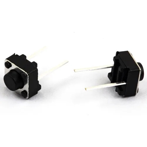 Miniatura 2 de Interruptor de botón táctil DIP 2PIN ON/OFF Horizontal Táctil Mini Micro Momentario Interruptor táctil 0.236x0.236x0.197 in (Paquete de 100 unidades)