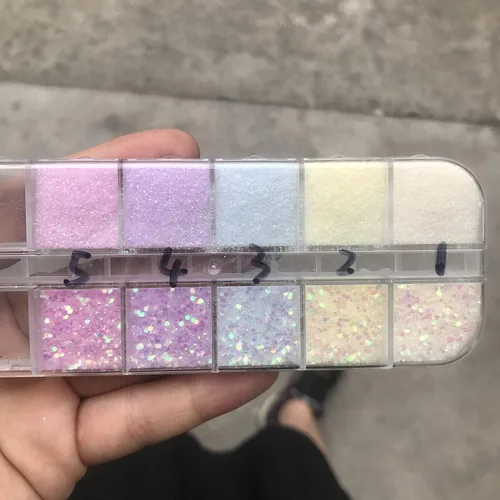 Miniatura 3 de PrettyG Juego de 10 cajas de purpurina en polvo que cambia de color UV – Festival Rave Maquillaje de Belleza Cara Cuerpo Arte Decoración UV-10C