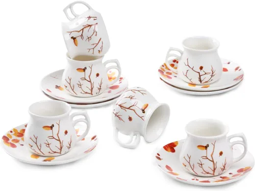 Miniatura 9 de GuangYang Juego de 6 tazas de espresso de 2.5 onzas, lindo patrón de cactus