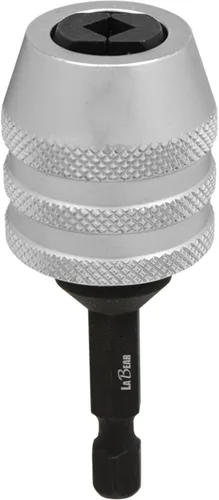 LABEAR Portabrocas de Machos Ajustable M6–M12, Portamachos de Cambio Rápido sin Llave, Adaptador de Machos con Vástago Hexagonal de 1/4",