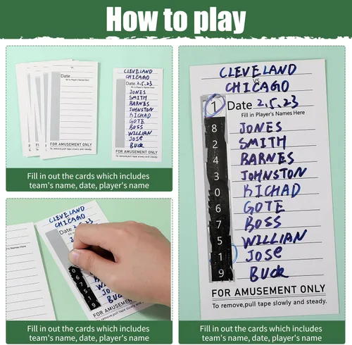 Miniatura 3 de 100 paquetes de 10 cartas deportivas de fútbol de líneas, 100 tarjetas de fútbol americano para piscina, 100 tarjetas de tira de béisbol sin