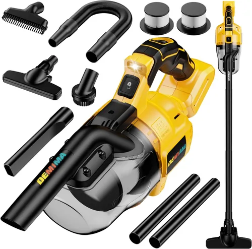Aspiradora inalámbrica para batería Dewalt de 20 V, aspiradora de mano ligera 5 en 1 con potente motor de 500 W, aspiradora de mano portátil de 46