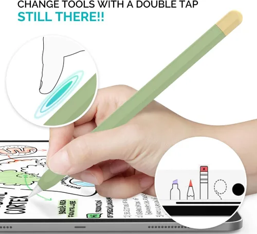 Miniatura 4 de AHASTYLE Funda Duotone para Apple Pencil de 2ª generación y Apple Pencil Pro (2024) Funda protectora ultra delgada de silicona compatible con carga