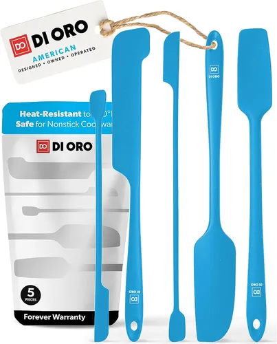 Miniatura 13 de DI ORO - Espátulas de silicona para raspar – Espátulas de goma de silicona resistentes al calor – Espátulas de cocina antiadherentes seguras – Juego