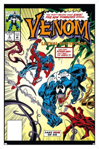 Miniatura 10 de Marvel Comics - Póster de pared Venom: Lethal Protector #5, 22.4 pulgadas de largo x 14.7 pulgadas de ancho, versión premium sin marco