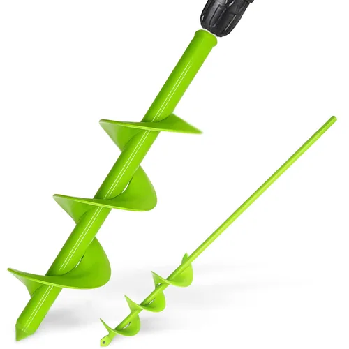 Miniatura 9 de Juego de 4 brocas de taladro para jardín, broca de 1.6 x 9 pulgadas, 1.6 x 16 pulgadas, 2.7 x 16 pulgadas y 3 x 12 pulgadas, broca en espiral
