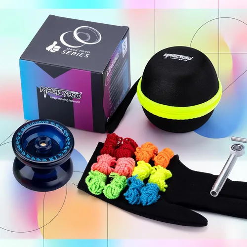 Miniatura 6 de Magicyoyo - YoYo K1-Plus con bolsa Yoyo + 3 cuerdas y guante Yo-Yo de regalo, K1 Responsive nueva versión, Azul