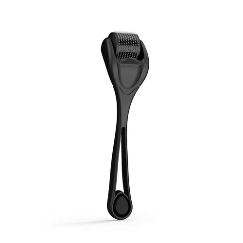 Rodillo de microagujas para cara y barba | Rodillo Derma para mujeres y hombres | Rodillo de microagujas para cuero cabelludo facial [compacto]
