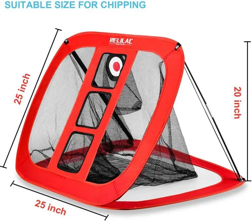Miniatura 4 de RELILAC Red desplegable de chipping para golf - accesorios de objetivo de golf para interiores y exteriores para precisión en el patio trasero