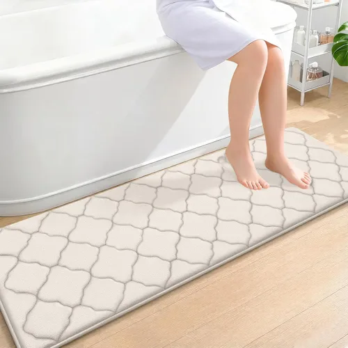 Miniatura 146 de OLANLY Alfombra de Baño de Espuma Viscoelástica de 24 x 16 pulgadas, Ultra Suave y Absorbente, Alfombras de Baño Antideslizantes, Cómodas, Lavables