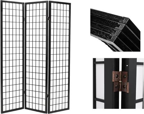 Miniatura 2 de Divisor de habitación de 3 paneles, pantalla de privacidad, divisor Shoji de 6 pies de alto, divisor de habitación privado de estilo japonés