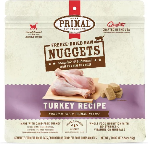 Miniatura 16 de Primal Nuggets de Comida Cruda Liofilizada para Gatos de Cerdo, Comida Completa y Equilibrada o Complemento, Premium, Saludable, Sin Granos, Comida