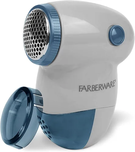 Miniatura 11 de Farberware - Afeitadora de tela grande para quitar pelusas, funciona con pilas, con cuchillas triples para ropa, afeitadora de suéter para quitar