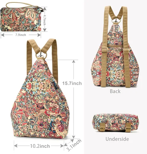 Miniatura 2 de Black Butterfly - Mochila prémium para mujer estilo bohemio casual moderna ligera y pequeña