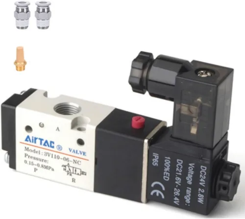 Miniatura 13 de Válvula solenoide AirTAC Airvexalon DC12V 4V410-15 1/2"PT neumática de aire, 2 posiciones, 5 vías, eléctrica de bobina simple operada por piloto