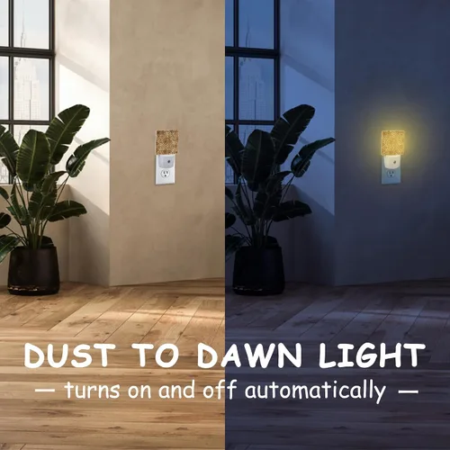 Miniatura 3 de Luz nocturna con enchufe, lámpara de luz nocturna de piel de leopardo, sensor automático, eficiencia energética, luces del atardecer al amanecer