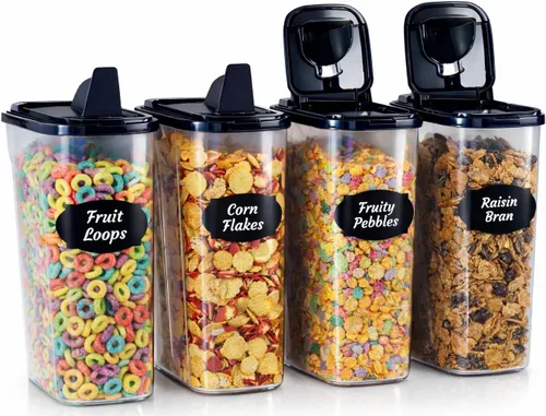 Miniatura 8 de Chef's Path Contenedores herméticos para almacenamiento de alimentos, juego de 2 (6 litros) para cocina y despensa, sin BPA para arroz, cereales