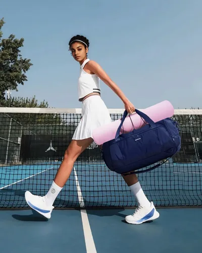 Miniatura 2 de Sportsnew Bolsa de gimnasio para mujeres y hombres con compartimento para zapatos, bolsillo húmedo, bolsa de lona para hombre para viajes
