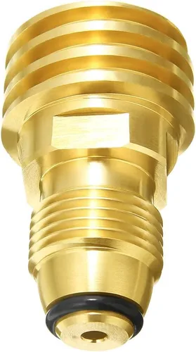 Miniatura 4 de Adaptadores de Tanque de Propano Joywayus Convierten la Válvula de Servicio POL del Tanque LP a QCC1 de Latón Sólido de Ajuste Universal (Tipo 1)