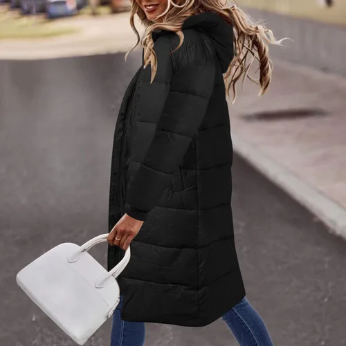Miniatura 3 de Coats Women Impermeable Womens Thickened Down Jacket Long Winter Coat Hooded Jacket
