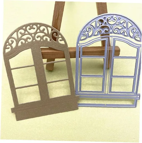 Miniatura 7 de Marco de ventana de corte de metal troquelado castillo plantillas de bricolaje para álbumes de recortes, tarjetas de papel en relieve, álbum