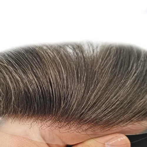 Miniatura 96 de Toupee para hombres Piezas de cabello humano real Encaje suizo para hombres Toupee unidades de cabello humano europeo para hombres Hairpieces