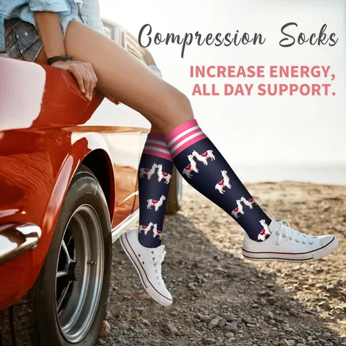 Miniatura 3 de BHINEGO Calcetines de compresión para mujeres y hombres, 7 pares de circulación de 15-20 mmHg, el mejor apoyo para atletismo, correr, ciclismo