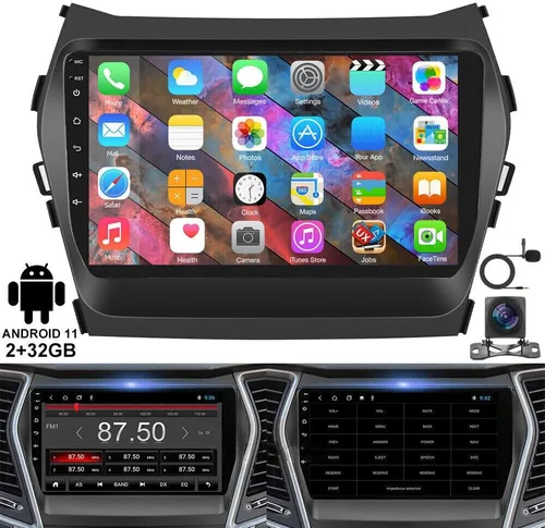 Miniatura 4 de Android 13 reproductor de radio estéreo para coche para Hyundai IX45 Santa FE 2013-2018 9 pulgadas pantalla táctil receptor de audio con navegación
