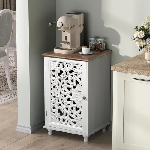 Miniatura 14 de Jiansu furni, Armario buffet de 63 pulgadas con puertas de vidrio arqueadas, moderna credenza de cocina negra con almacenamiento, mesa de consola