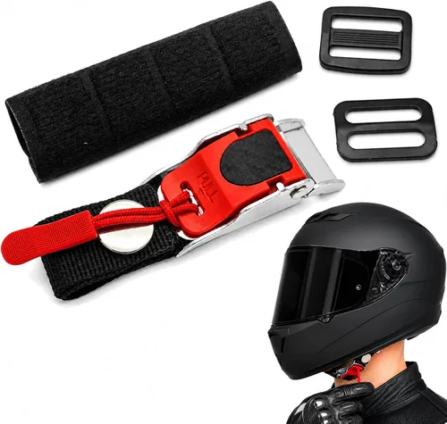 Miniatura 14 de Helmet Quick Release Buckle Kit, Metal Helmet Chin Strap Adapter, Compatible with Classic D-Rings Helmet