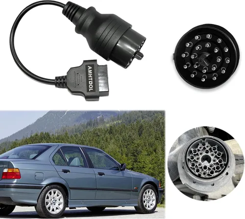 Adaptador OBD1 a OBD2 para BMW de 20 pines, compatible con vehículos BMW E31 E32 E34 E36 E39 E38 E53 X 5 Z3, cable de diagnóstico de 20 pines,