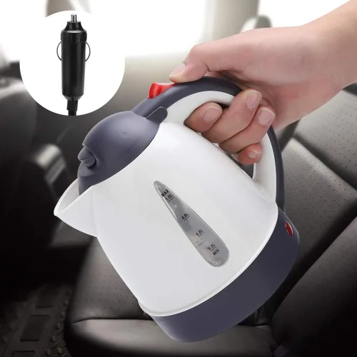 Miniatura 6 de Hervidor eléctrico portátil de 33.8 fl oz 12 V de viaje para coche, camión, hervidor de agua, botella para té y café