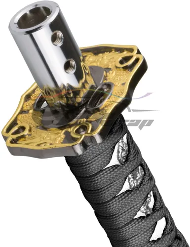 Miniatura 3 de EZAUTOWRAP Espada Samurai 5.9 pulgadas., 10cm, Negro Blanco