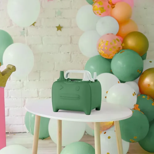 Miniatura 7 de OWill Balloon Pump Electric, Balloon Inflator Electric Air Pump, Portable Dual Nozzle Balloons Air Pump Electric 600W Blow Machine for Party Verde