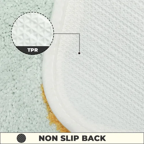 Miniatura 5 de Alfombra de baño floral súper absorbente y gruesa de microfibra antideslizante, lavable a máquina y lanuda para baño, dormitorio y sala de estar